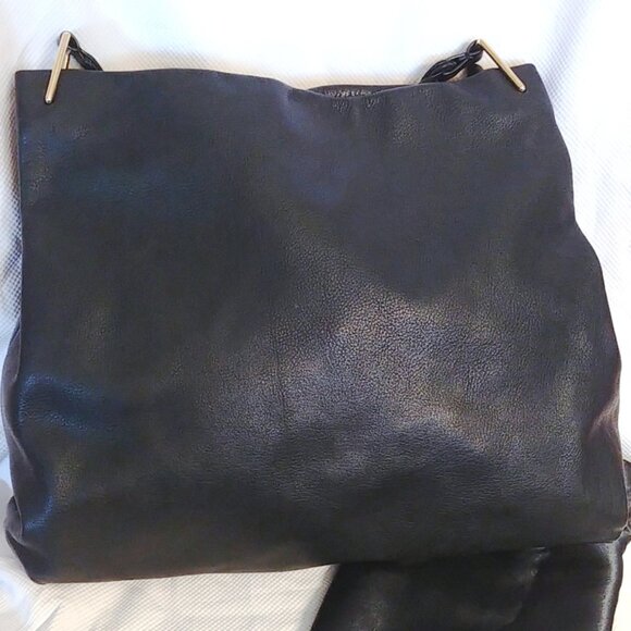 Vince Camuto Ruedi Leather Slouchy Hobo Bag in Black EUC - Picture 6 of 9